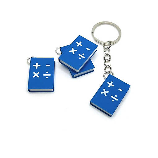 4 Pcs Math Teacher Book Keychains