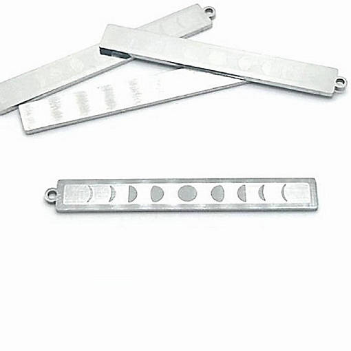 4 Pcs Moon Phases Bar Pendant