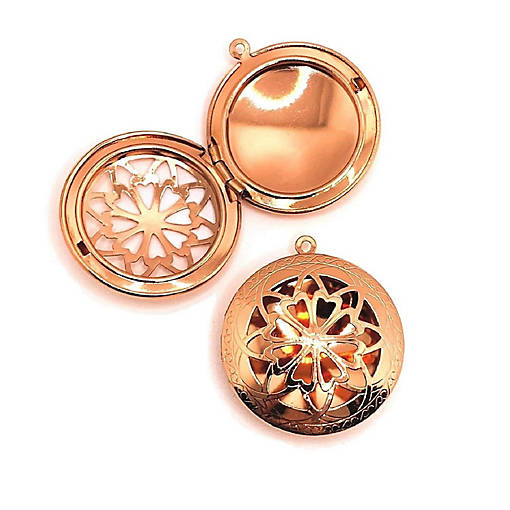 4 Pcs Rose Gold Celtic Diffuser Lockets