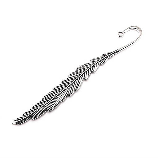 4 Pcs Silver Feather Bookmark Base