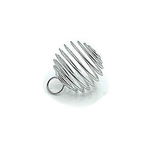 4 Pcs Silver Spiral Lantern Bead Cages