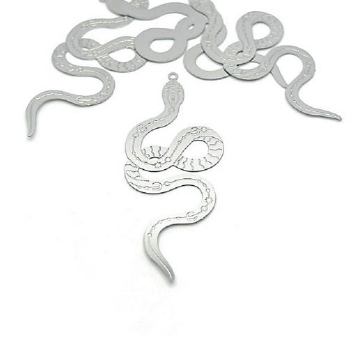 4 Pcs Steel Snake Pendants
