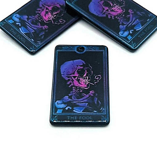 4 Pcs The Fool Tarot Card Charms