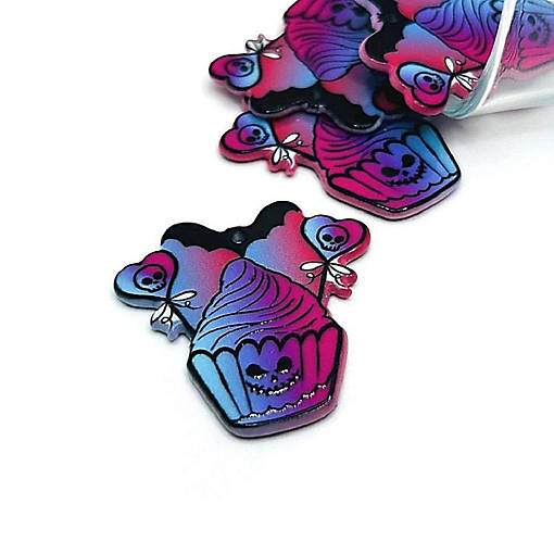 4 Pcs Valentine's Day Cupcake Charms