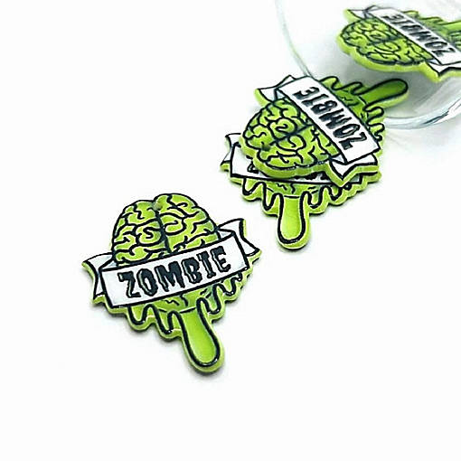 4 Pcs Zombie Brain Pendants