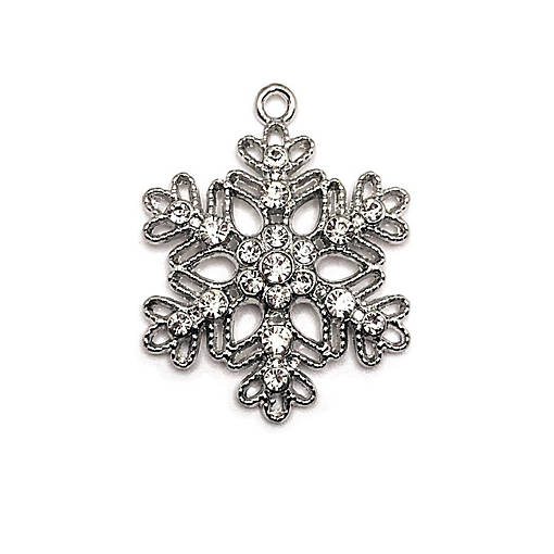4 Pieces Sparkly Snowflake Pendants