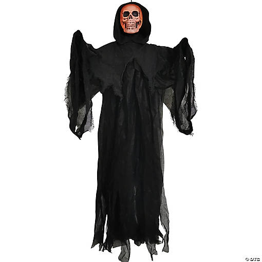 4' Skull Reaper Gray Light-Up