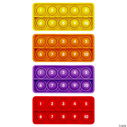 4" x 2" Junior Learning<sup>&amp;#174;</sup> Ten Frames Pop and Learn!&amp;#8482; Bubble Boards &amp;#8211; 4 Pc.