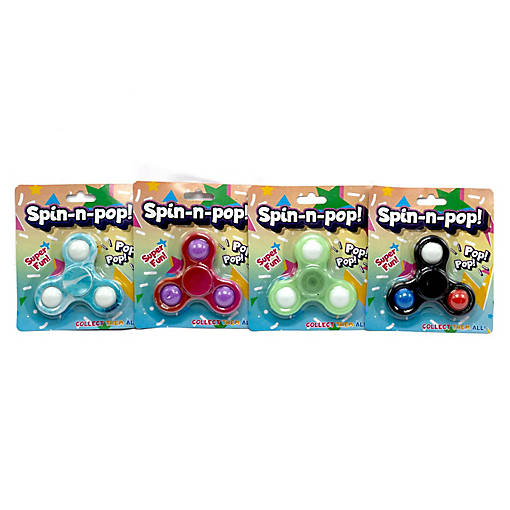 4" x  4"  Fidget Pop! Spin-N-Pop! Assortment 4 Pcs.