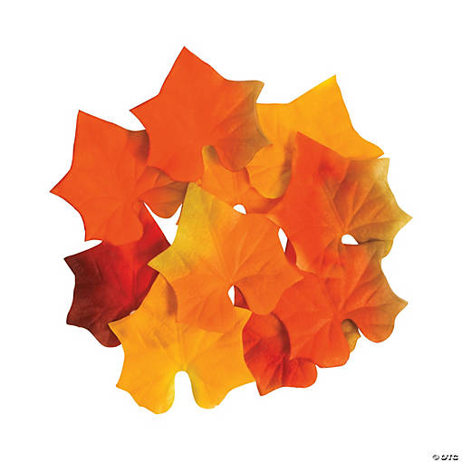 4" x 6" Large Polyester Fall Leaves Assortment - 100 Pc.