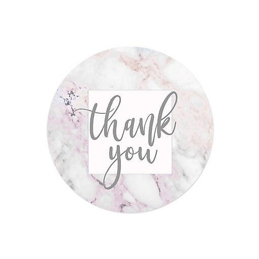 40 Colored Marble/Gray Script Thank You