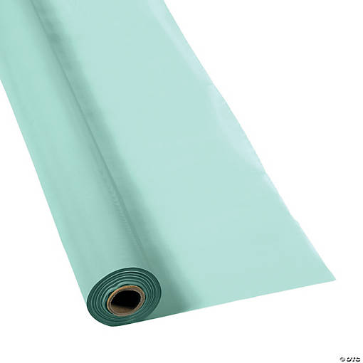 40" x 100 ft. Mint Green Plastic Tablecloth Roll