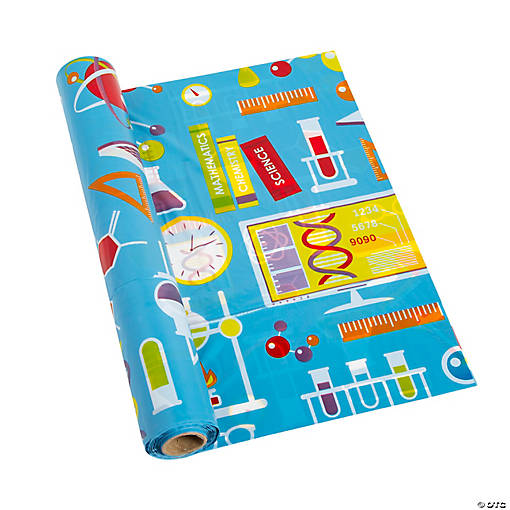 40" x 100 ft. Science Party Plastic Tablecloth Roll