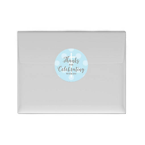 40Pc Blue/Gray Baptism Thank Celebrating