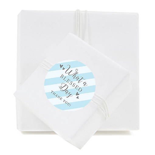 40Pc Blue/Gray Baptism What Blessed Day