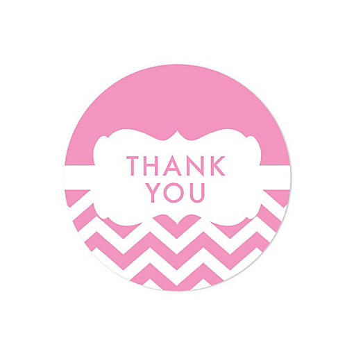 40PC Chevron Frame Pink, Thank You