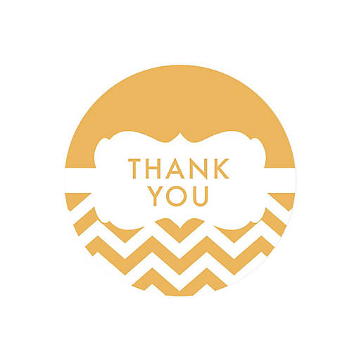 40PC Chevron Frame Yellow, Thank You