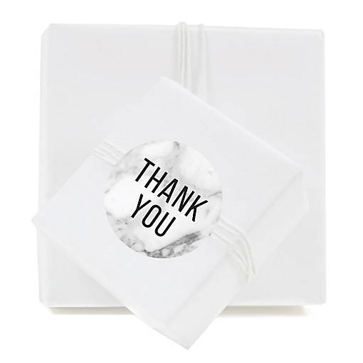 40PC Marble with Black Text, Thank You