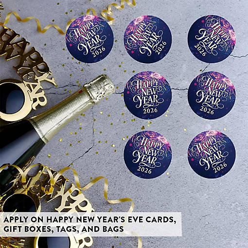 40PC Stickers Pink Fireworks New Year