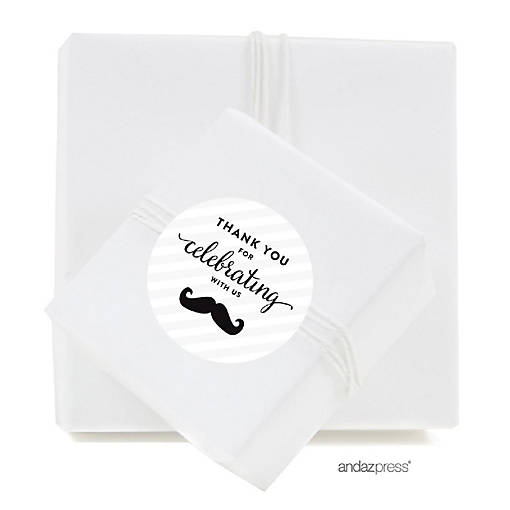 40Pc Thank You for Mustache Black