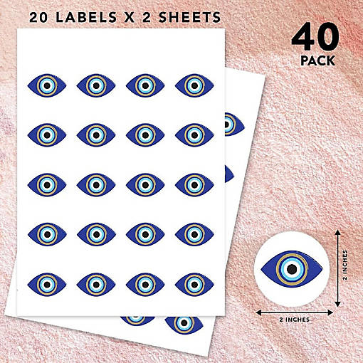 40PC Vinyl Turkish Evil Eye Sticker