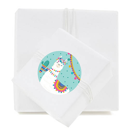 40PK Llama Round Circle Label Graphics