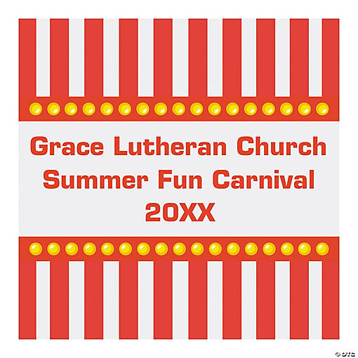 46" x 46" Personalized Carnival Backdrop