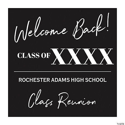 46" x 46" Personalized Welcome Back Class Reunion Backdrop