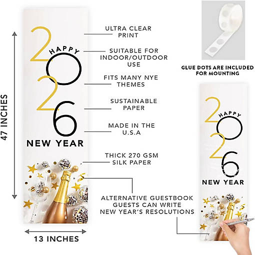 47x13 Vertical Disco Balls Banner