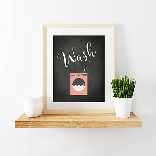 4PC Chalkboard Wash Dry Repeat 8.5x11