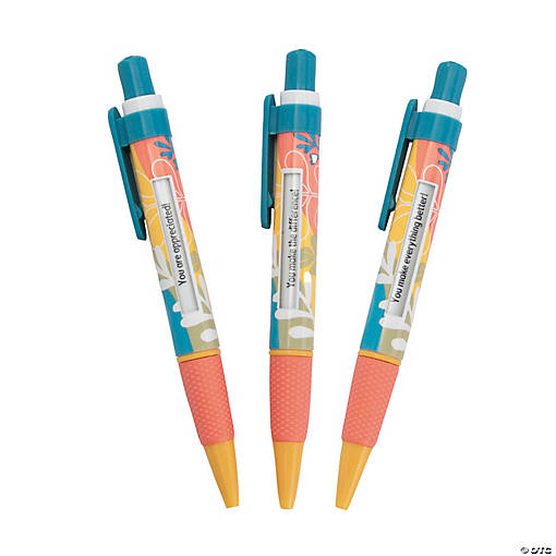 5 1/4" Appreciation Multicolor Plastic Message Pens - 12 Pc.