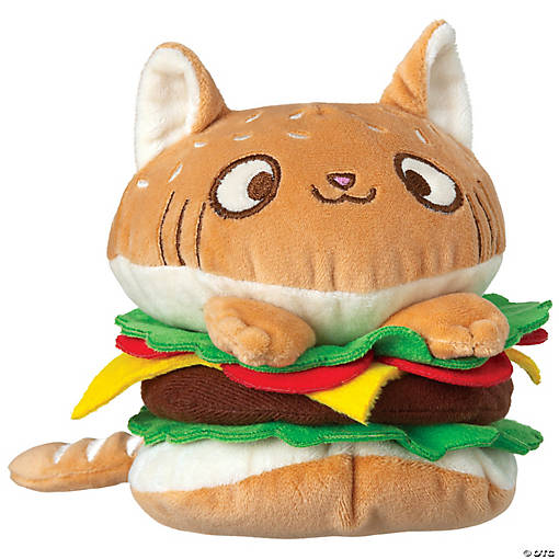 5 1/4" Kitty Cat Cheeseburger Stuffed Character