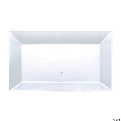 5.5" x 8.5" Clear Rectangular Plastic Dessert Plates (60 Plates)