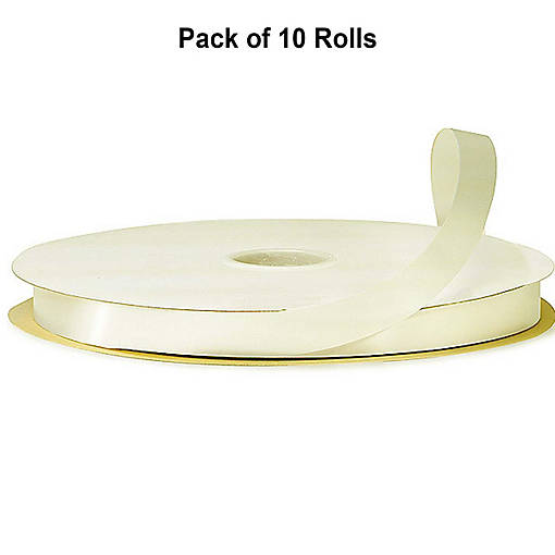 5/8"x100 yard Ivory Polyester Satin Gift Ribbon