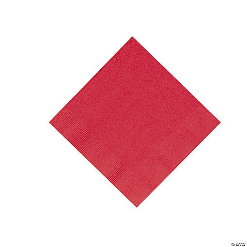 5" Bulk 50 Pc. Solid Color Paper Beverage Napkins