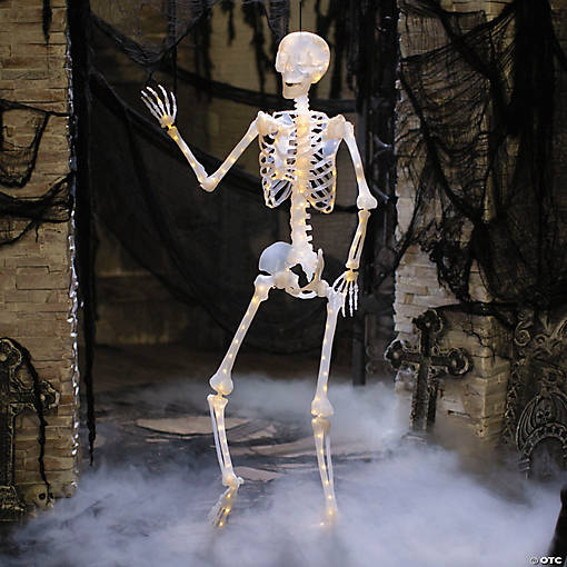 5 Ft. Light-Up Translucent Plastic Skeleton Decoration