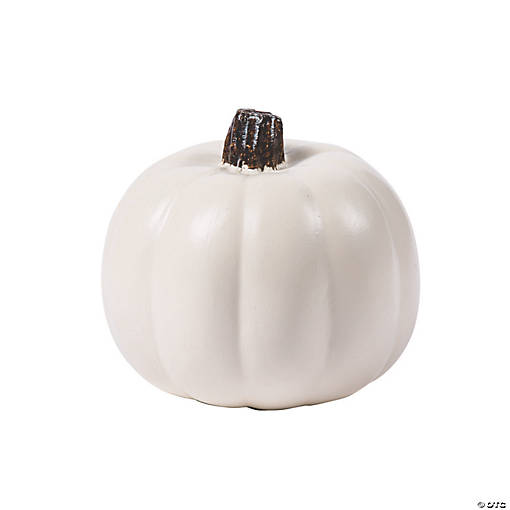 5" White Foam Craft Pumpkin