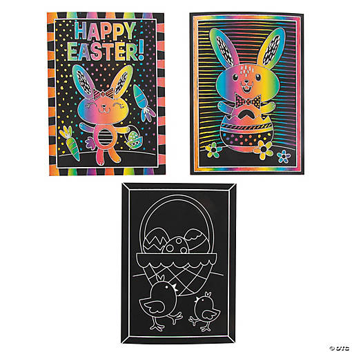 5" x 7" Magic Color Scratch Easter Cards - 24 Pc.