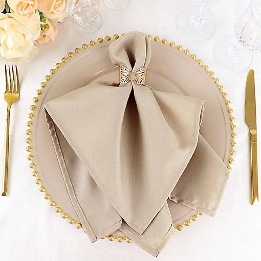 50 pcs 20" Polyester Napkins Table Wedding Party Reception Decorations 