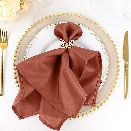 50 pcs 20" Polyester Napkins Table Wedding Party Reception Decorations 