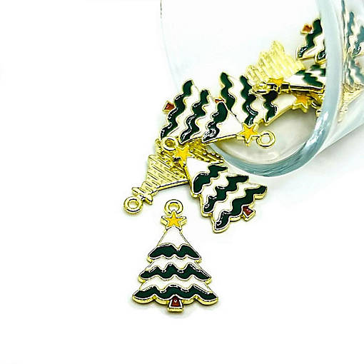 50 Pcs Enamel Christmas Charms