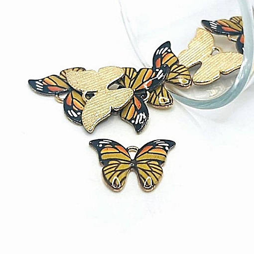 50 Pcs Monarch Butterfly Charms