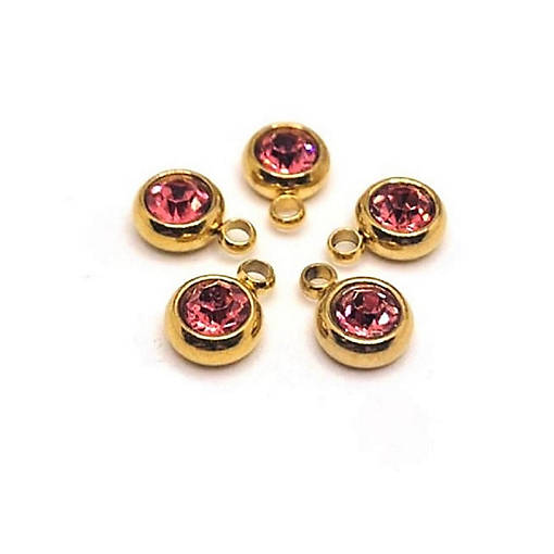 50 Pcs October Pink Charms