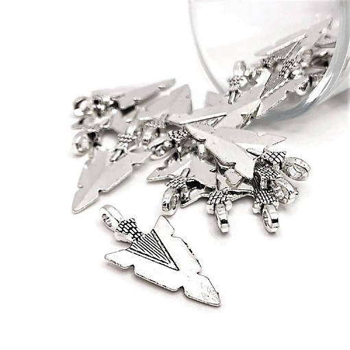 50 Pcs Silver Arrowhead Charms