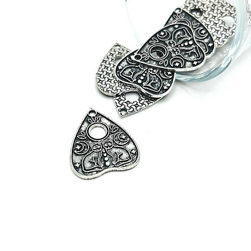 50 Pcs Silver Cat Planchette Charms