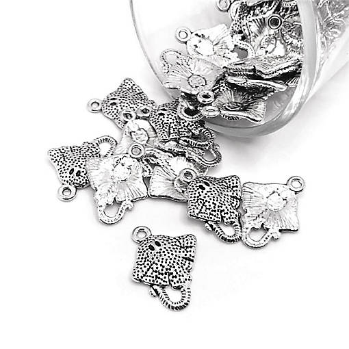 50 Pcs Silver Stingray Charms