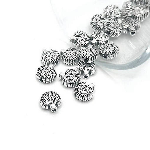 50 Pcs Silver Tree Spacer Charm Beads