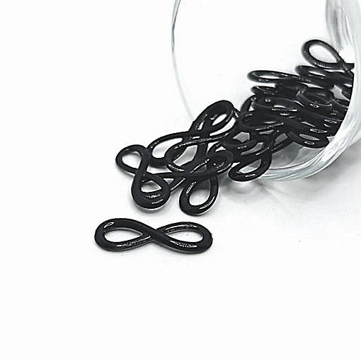 50 Pieces Black Infinity Charms