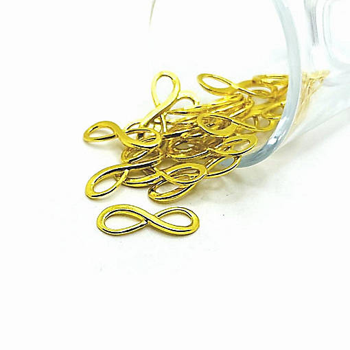 50 Pieces Gold Infinity Charms
