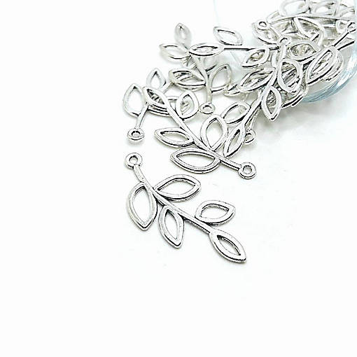 50 Pieces Silver Tree Branch Charms